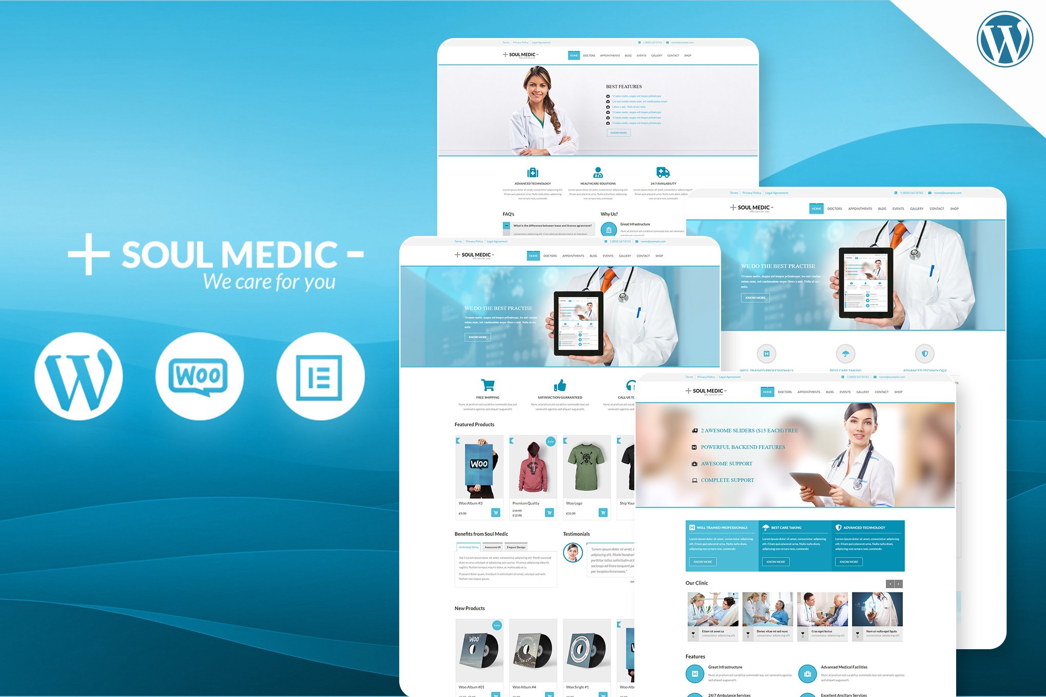 SoulMedic | Hospital & Doctor WordPress Theme theme cover image
