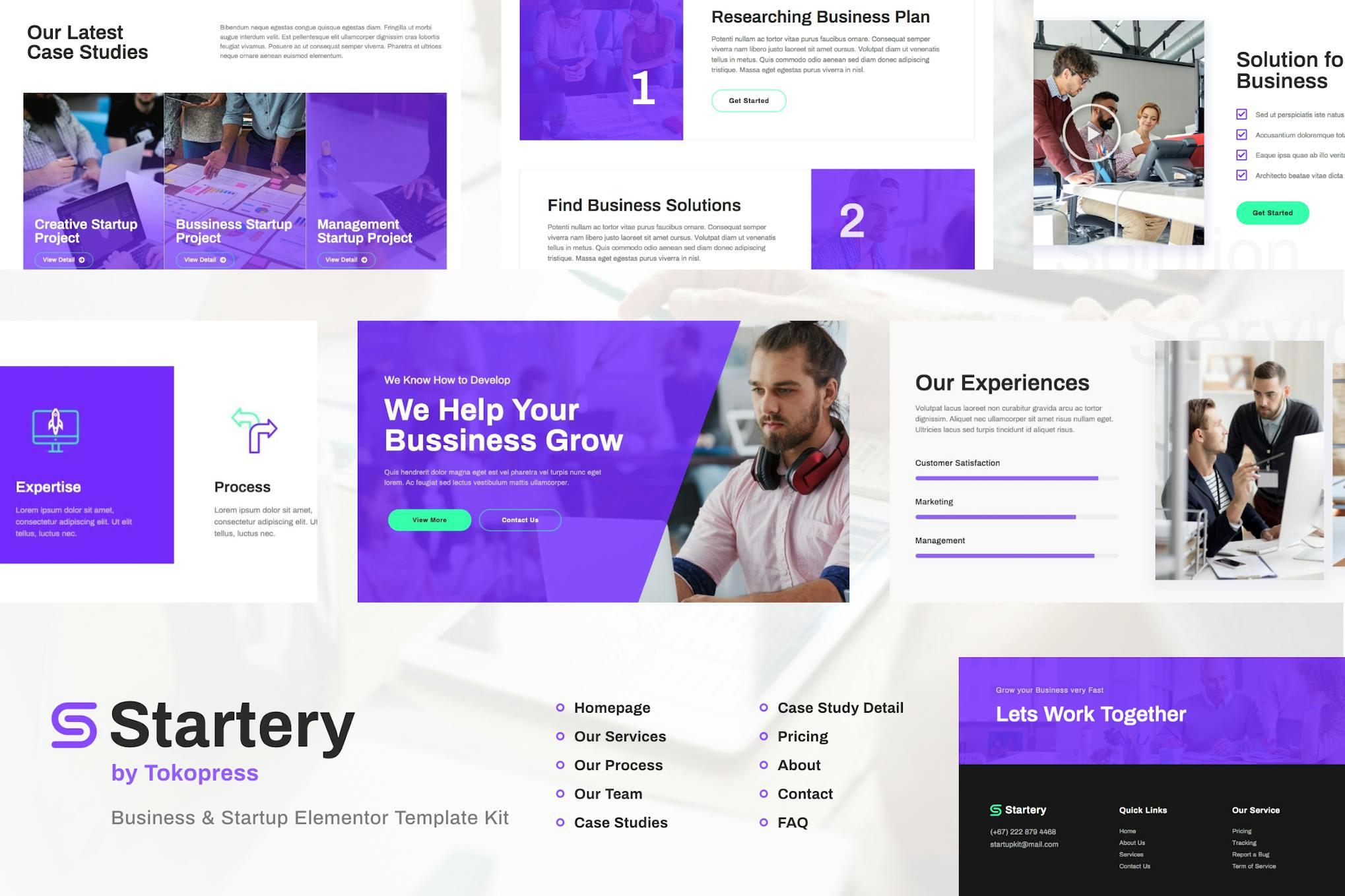 Startery | SaaS & Startup Elementor Template Kit template kit cover image