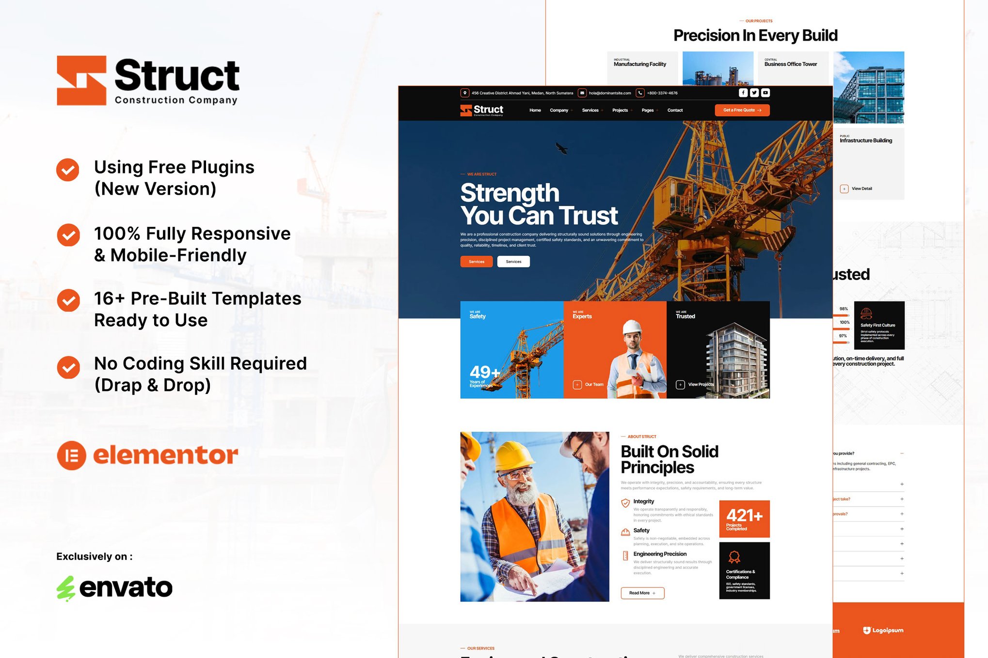 Struct - Construction Elementor Template Kit template kit cover image