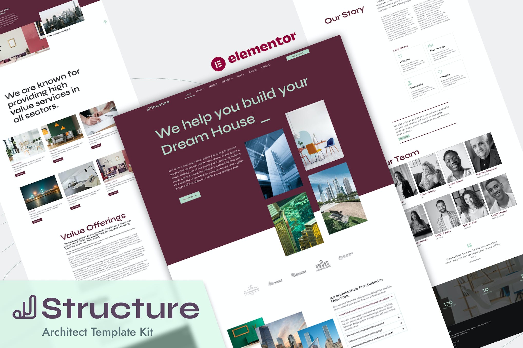 Structure - Architect Elementor Pro Template Kit template kit cover image