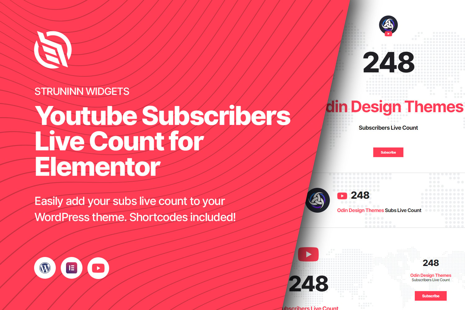 Struninn - Youtube Subscribers Live Count plugin cover image