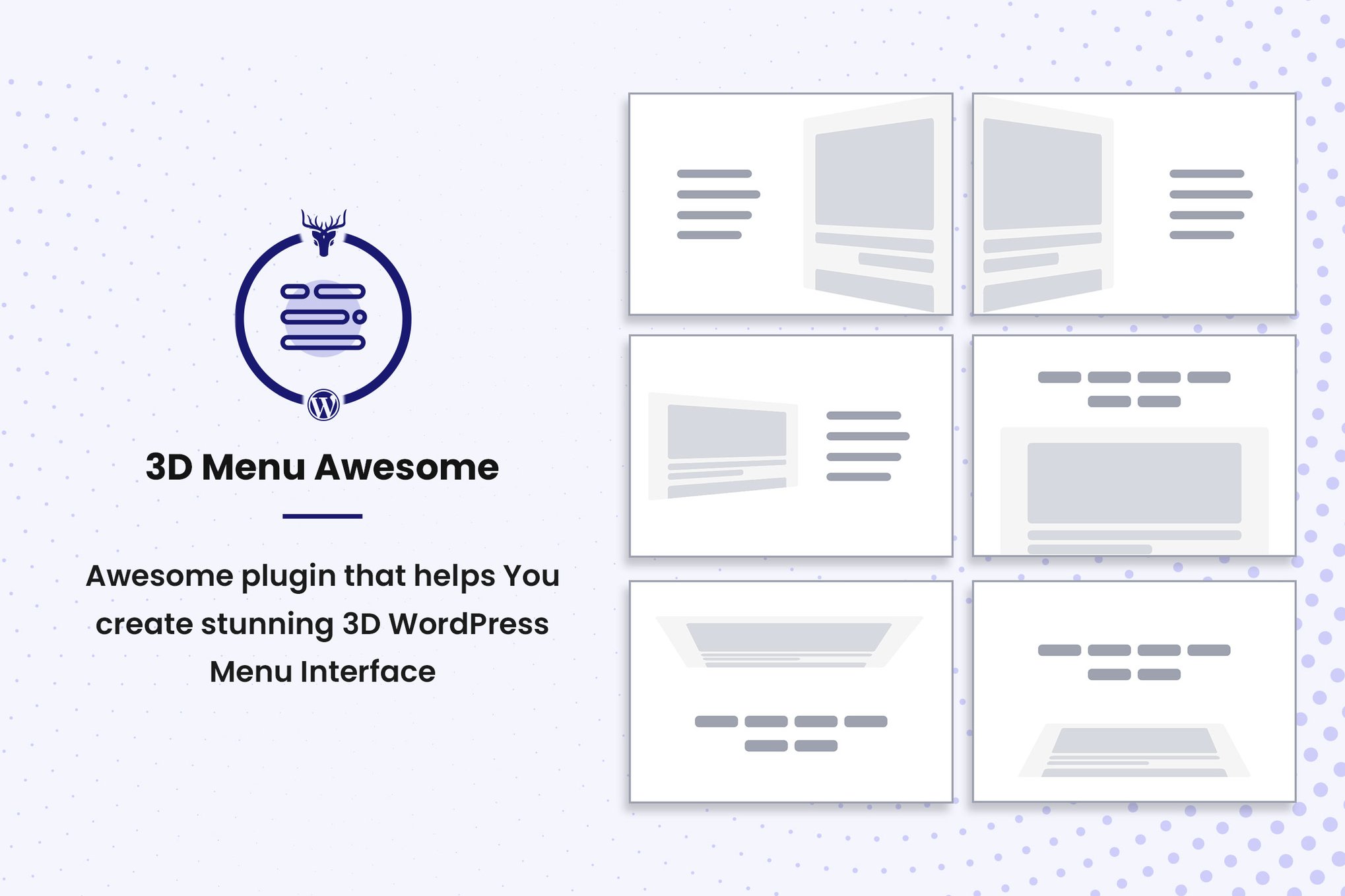 Stunning 3D Off Canvas Menu WordPress Plugin plugin cover image