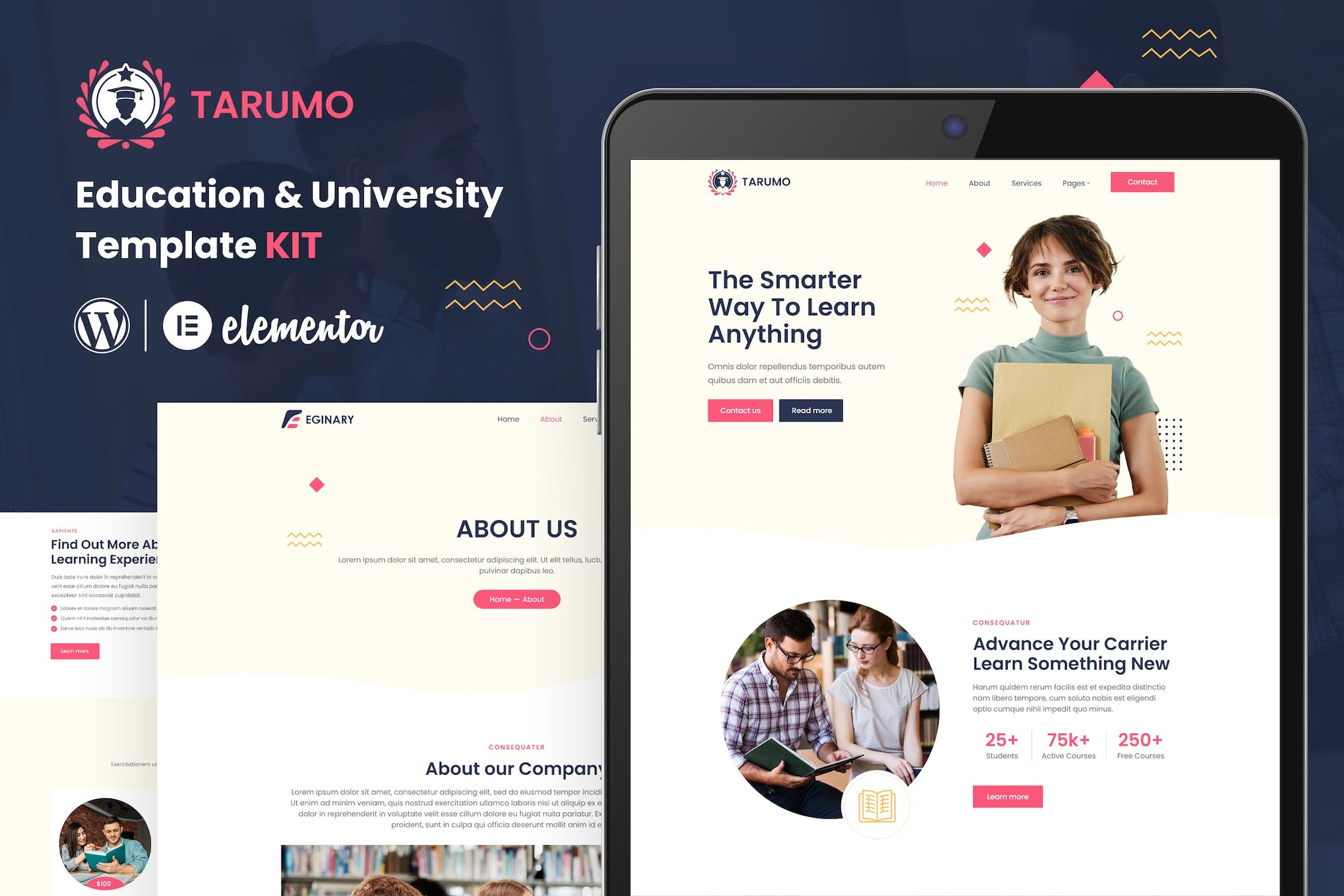 Tarumo - Education & University Elementor Template Kit template kit cover image