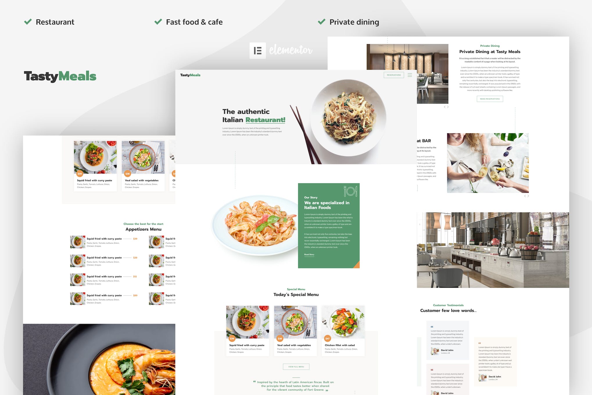 TastyMeals - Restaurant & Cafe Elementor Template Kit template kit cover image