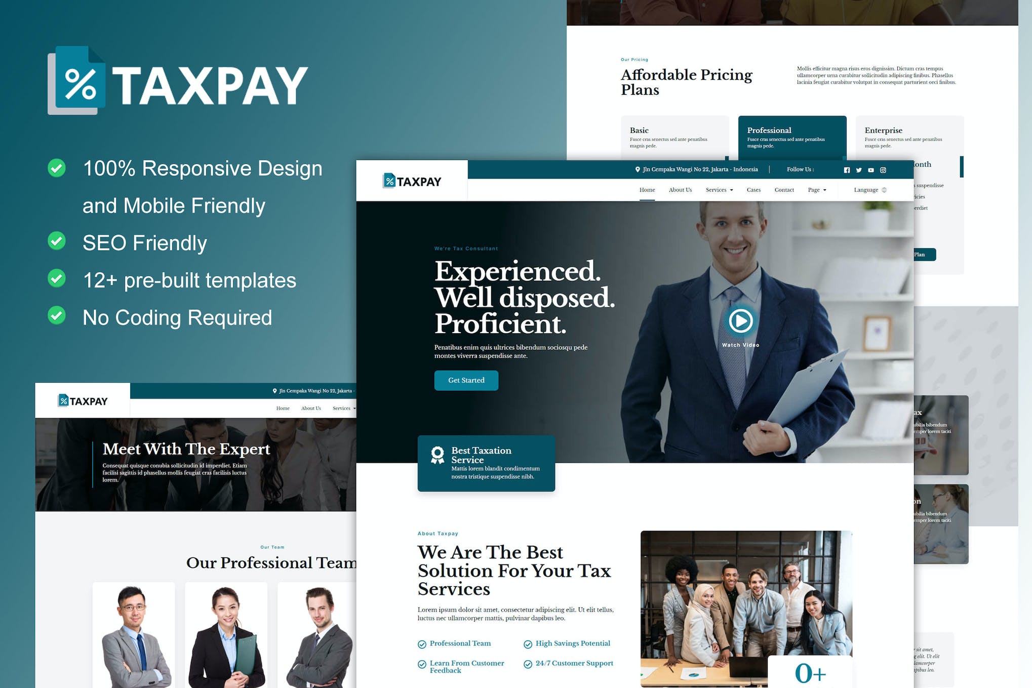 TaxPay - Advisor & Financial Consulting Elementor Template Kit template kit cover image