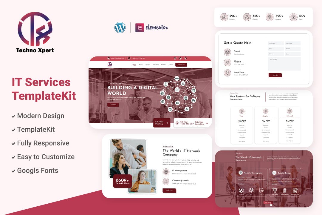 Techno Xpert - Software Agency & IT Solutions Service Template Kit template kit cover image