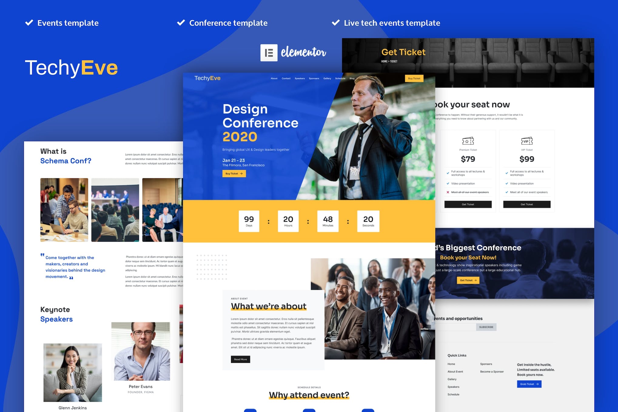 TechyEve - Event & Conference Elementor Pro Template Kit template kit cover image