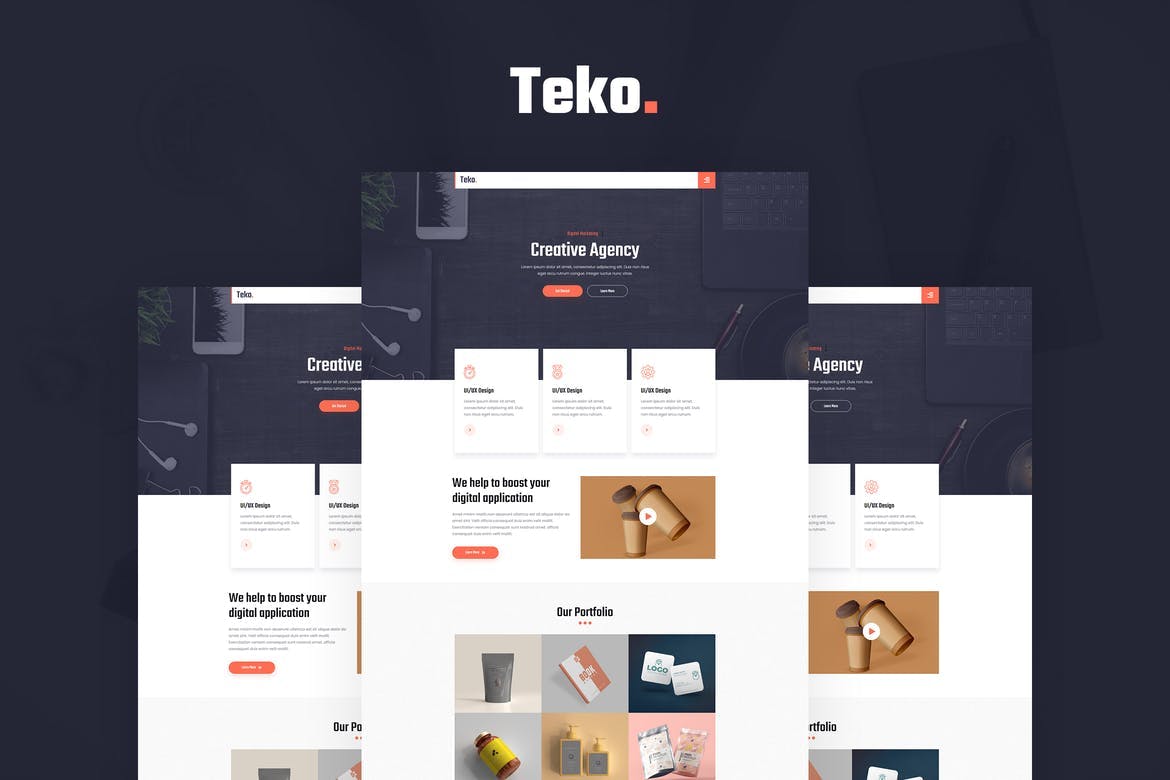 Teko - Creative Agency Template Kit template kit cover image