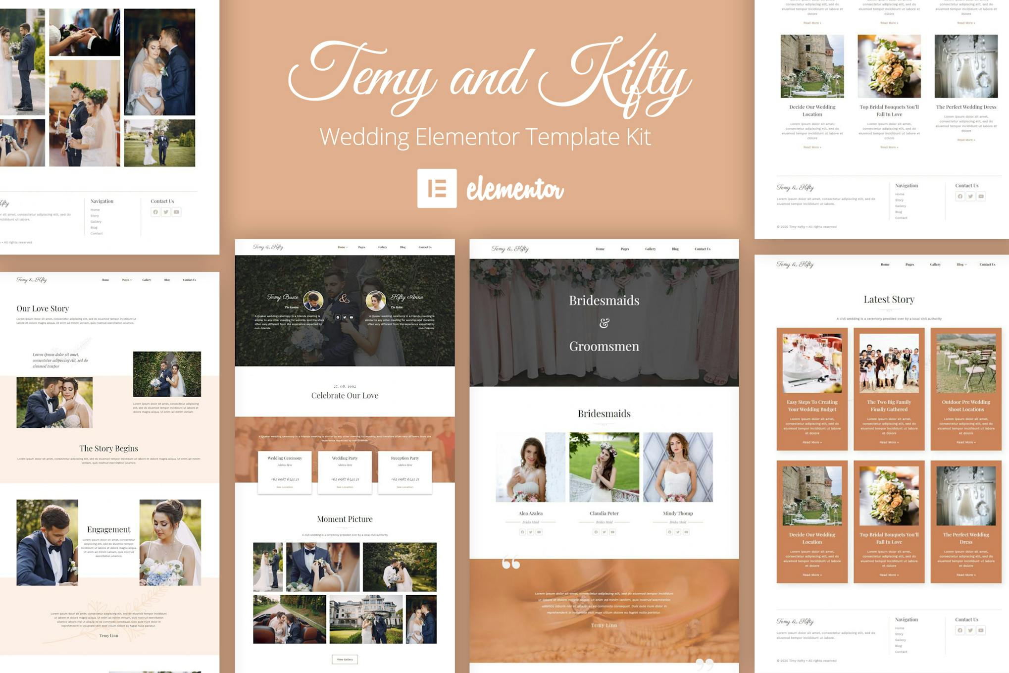 Temy and Kifty Wedding Template Kit template kit cover image