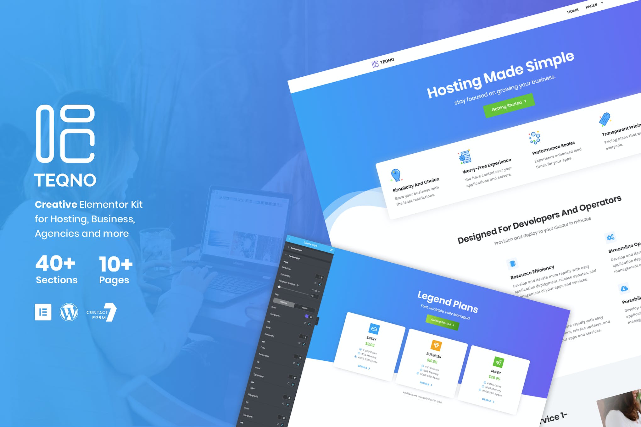 Teqno - Tech Agency Elementor Template Kit template kit cover image