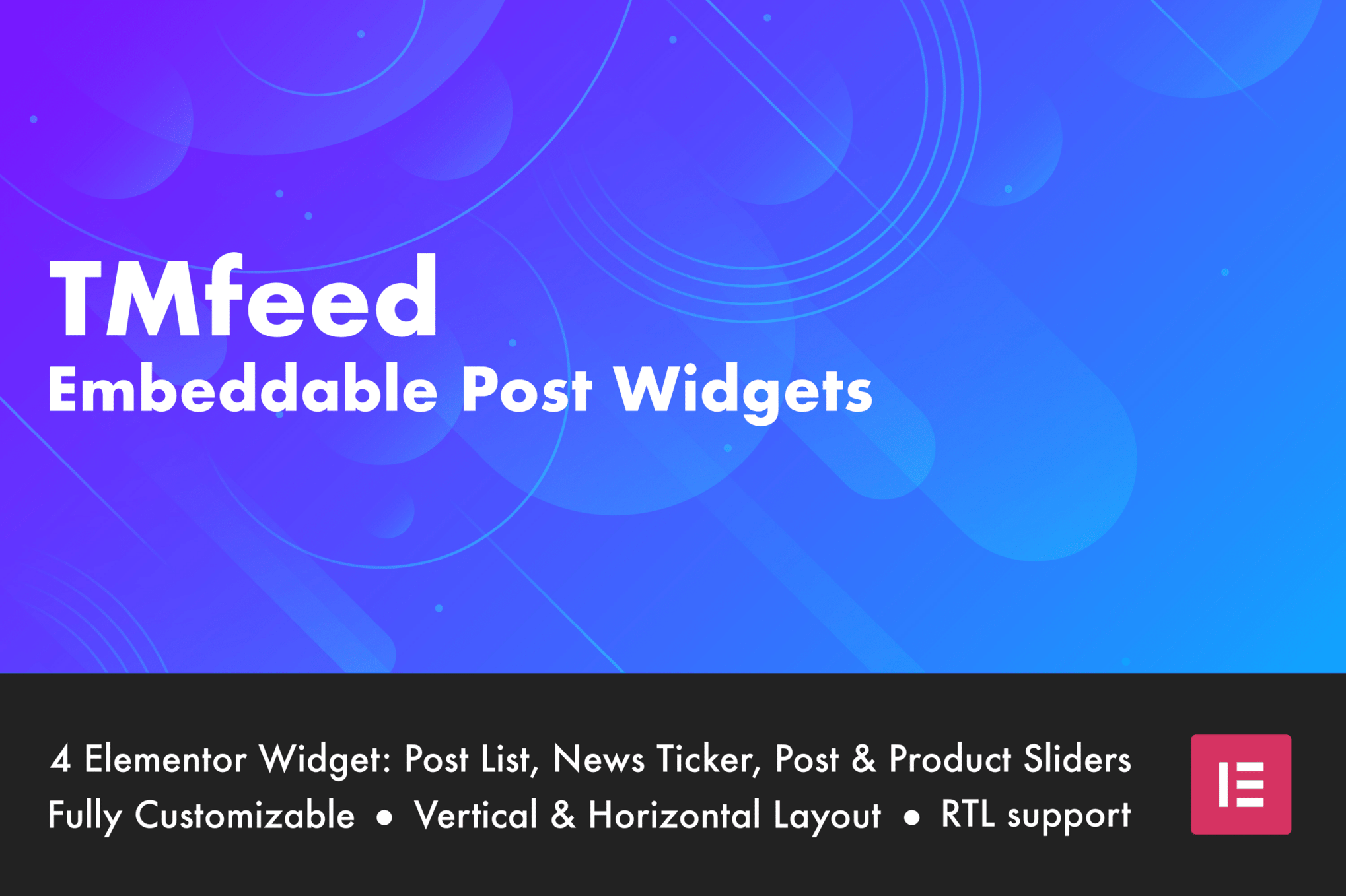 TMfeed - Embeddable Post Widgets For Elementor plugin cover image