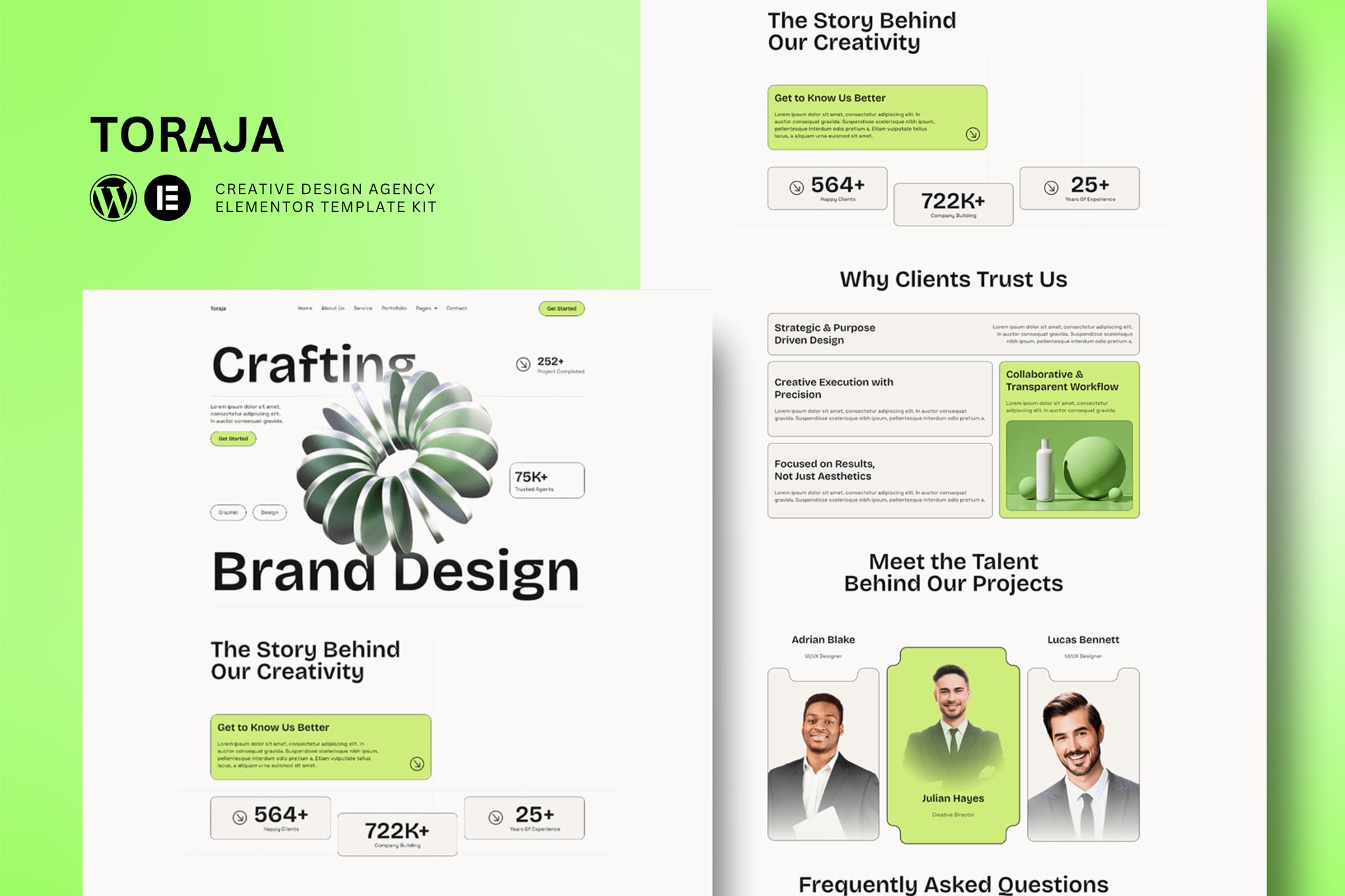 Toraja - Creative Agency Elementor Template Kit template kit cover image