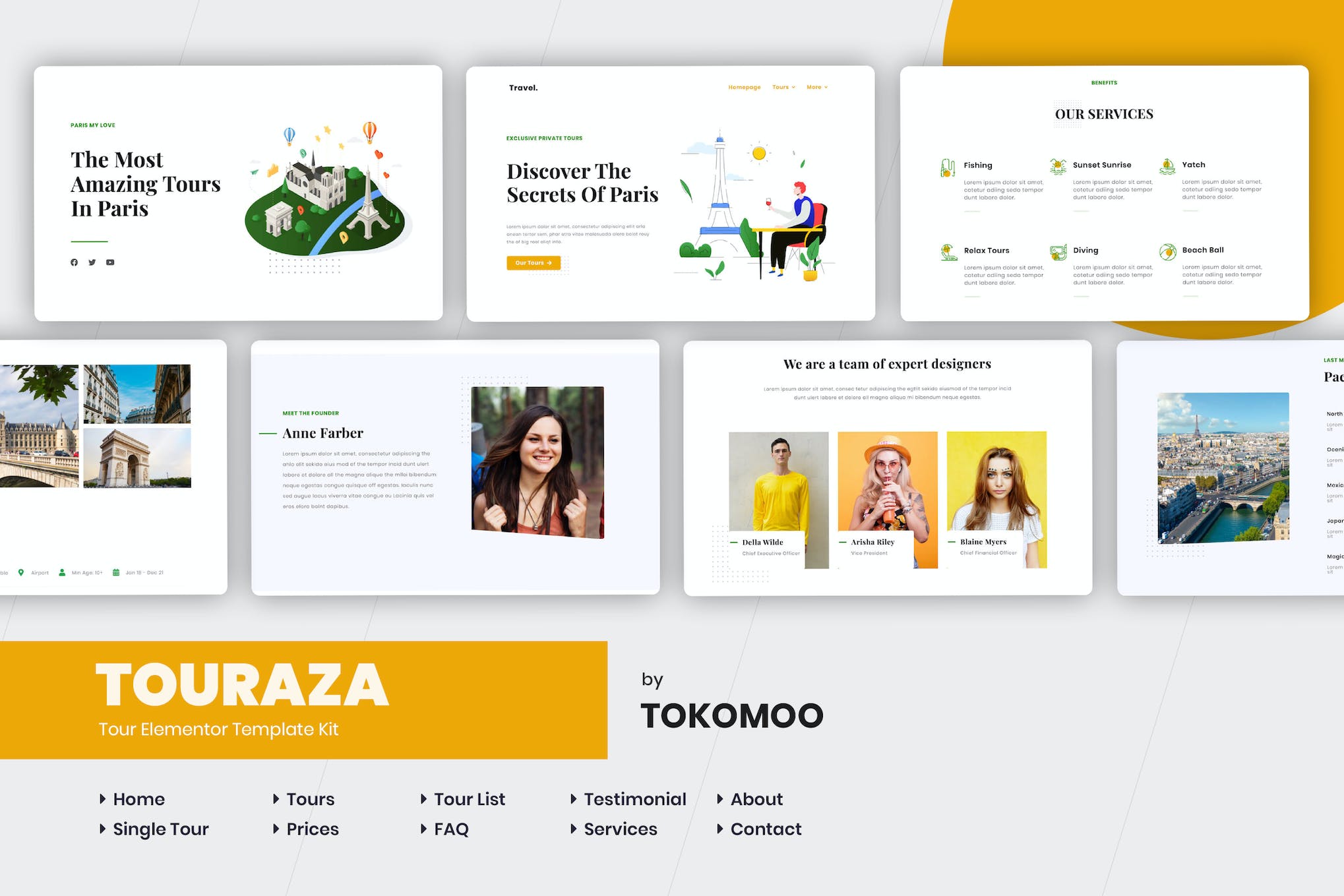 Touraza | Travel & Tour Agency Elementor Template Kit template kit cover image