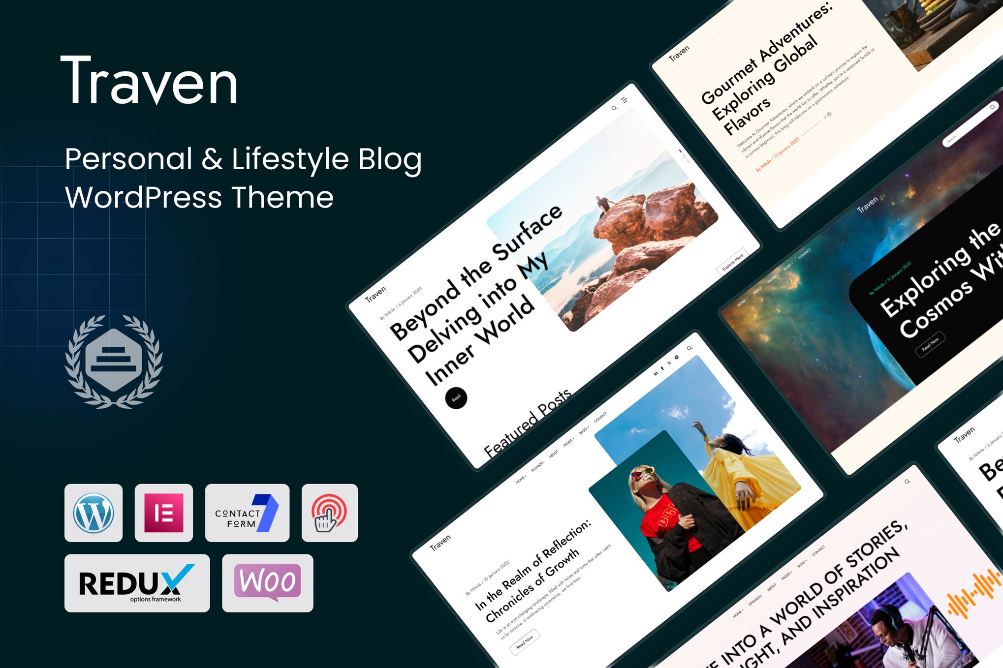 Traven - Personal & Lifestyle Blog WordPress Theme theme cover image