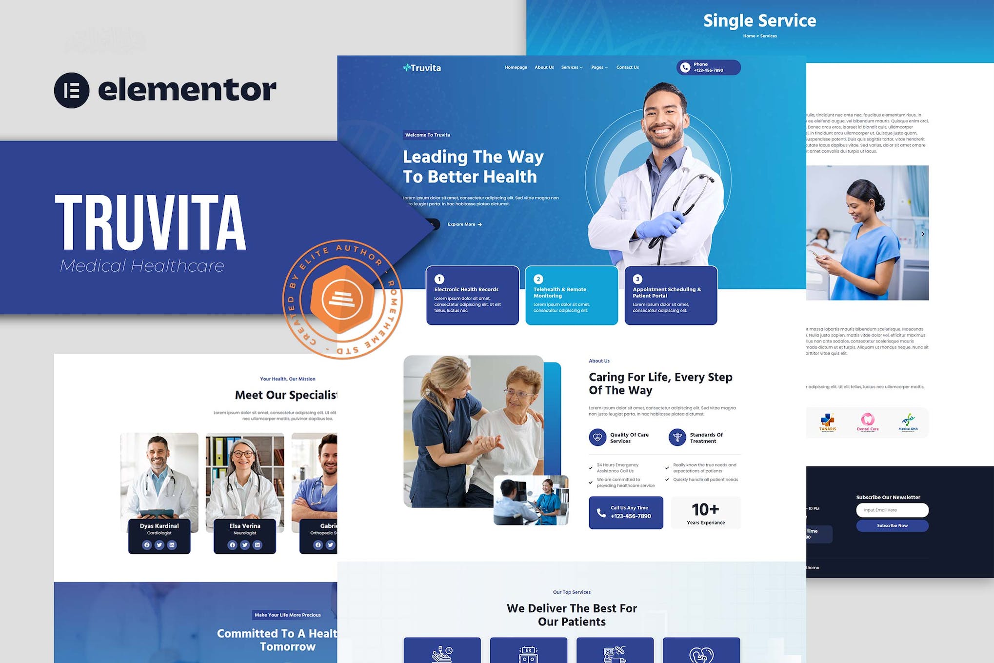 Truvita - Medical Healthcare Elementor Template Kit template kit cover image