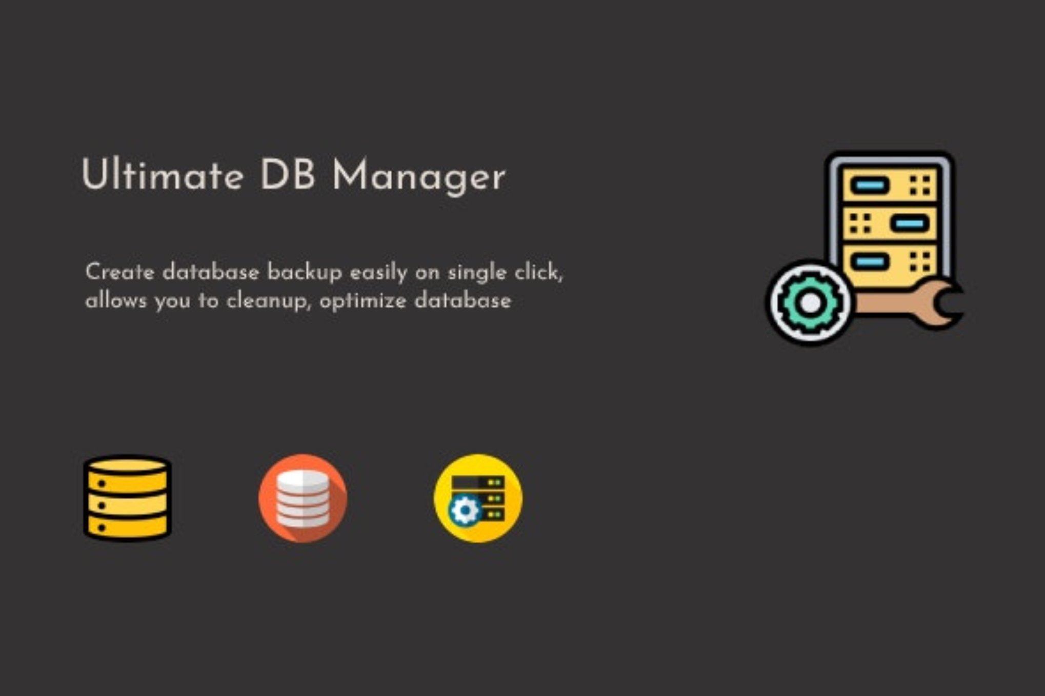 Ultimate DB Manager - WP Database Backup, Optimize plugin cover image