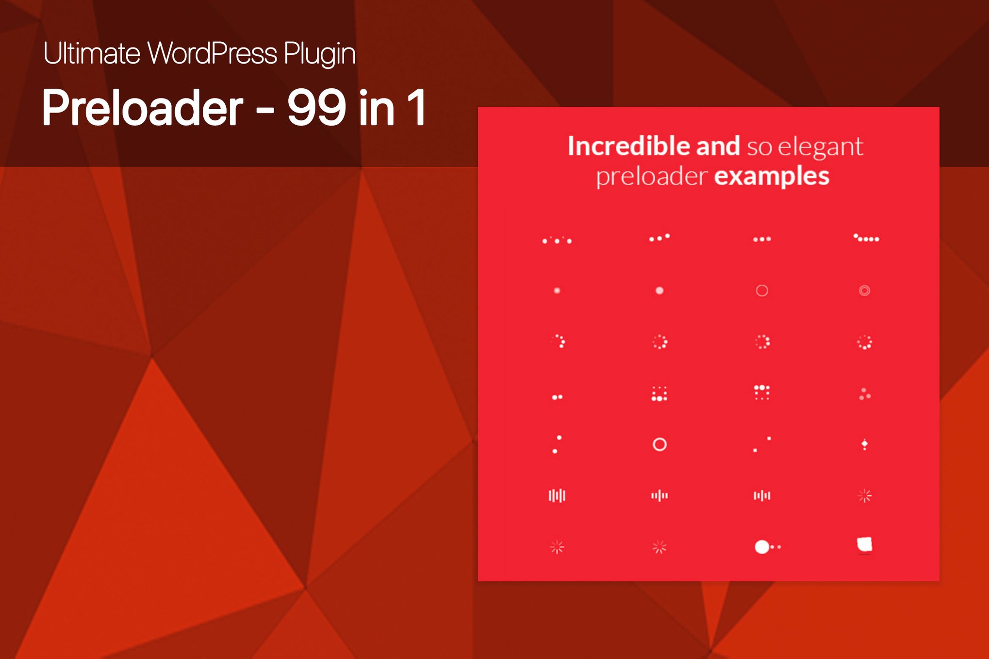 Ultimate WordPress Preloader - 99 CSS3 Preloaders plugin cover image