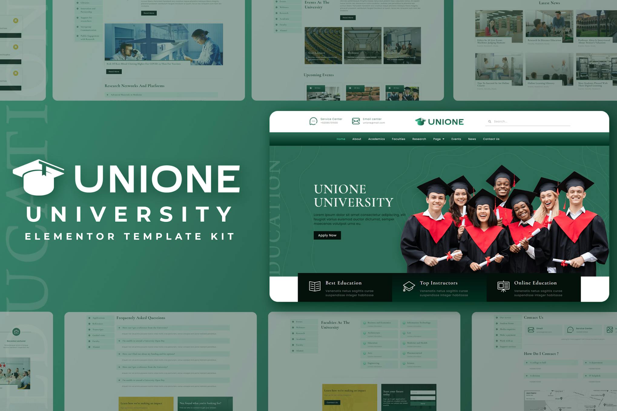 Unione - University Elementor Template Kit template kit cover image