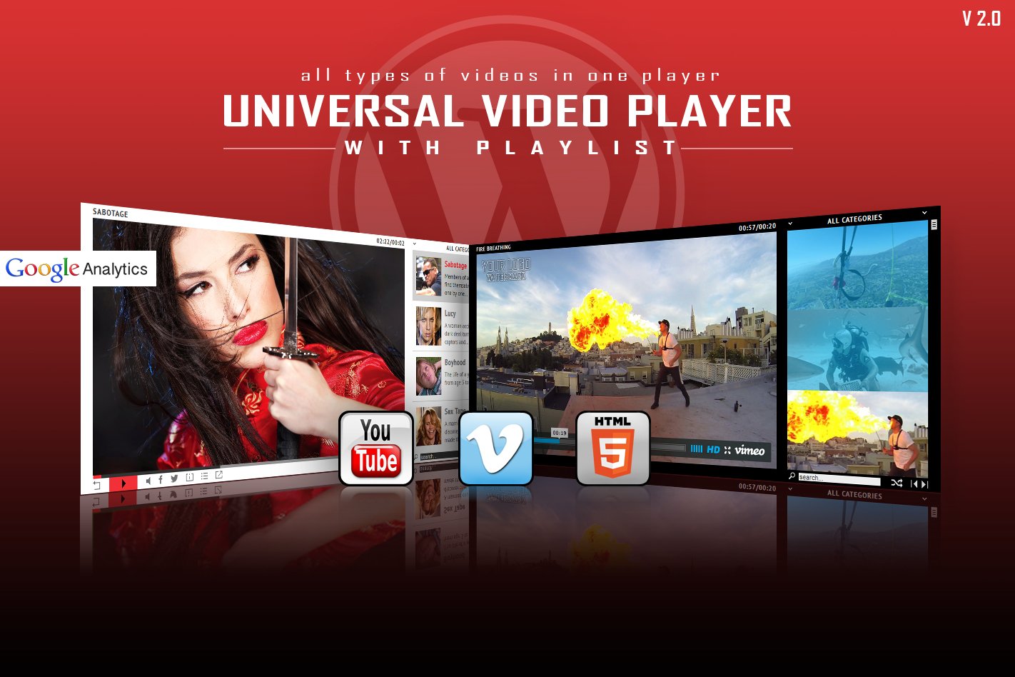 Universal Video Player - WordPress Plugin plugin cover image