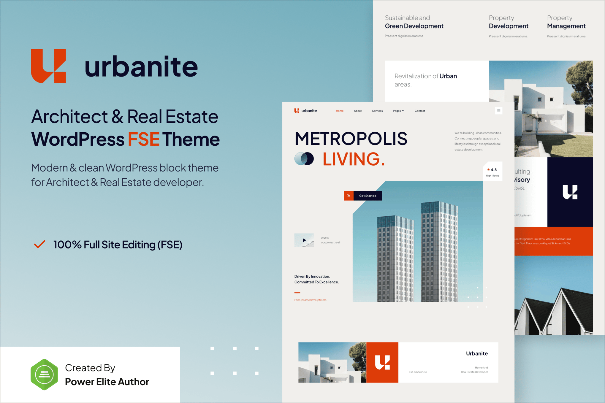 Urbanite – Architect & Real Estate WordPress Theme theme cover image