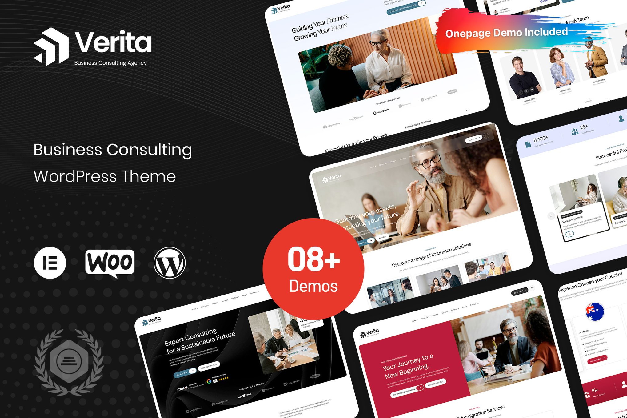 Verita - Business Consulting WordPress Theme theme cover image