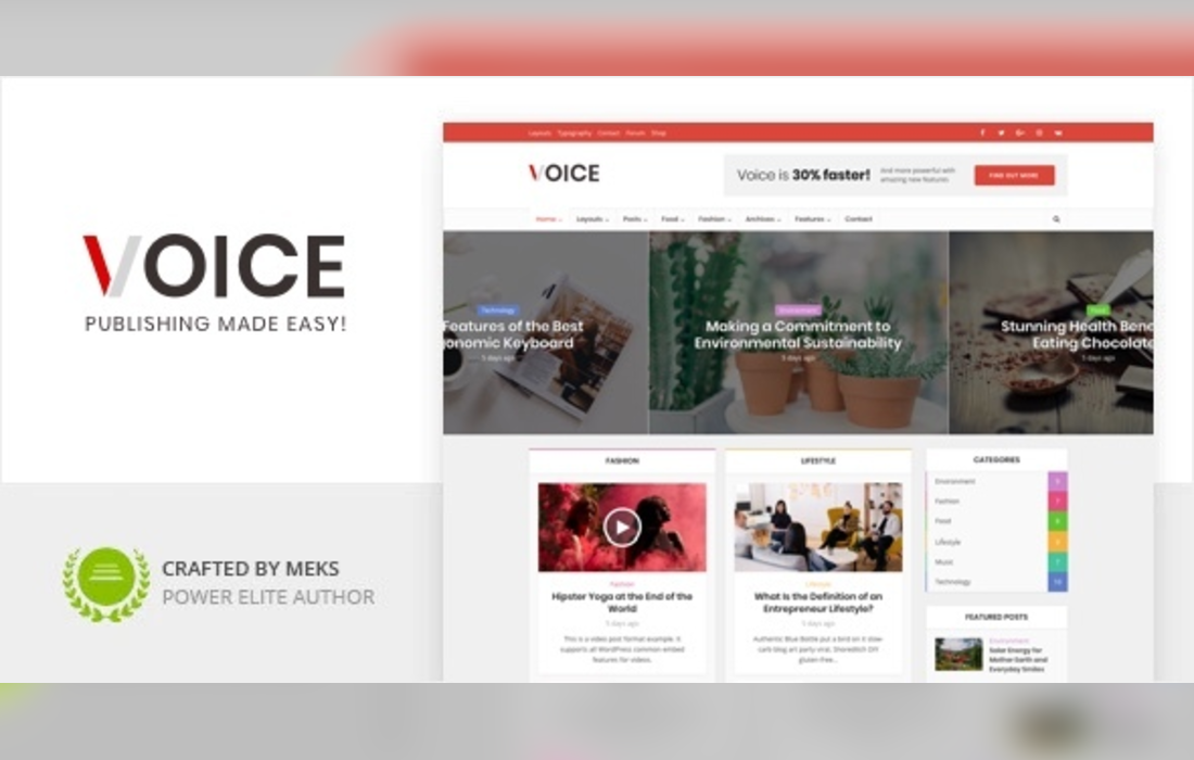 Voice - News Magazine WordPress Theme theme cover image