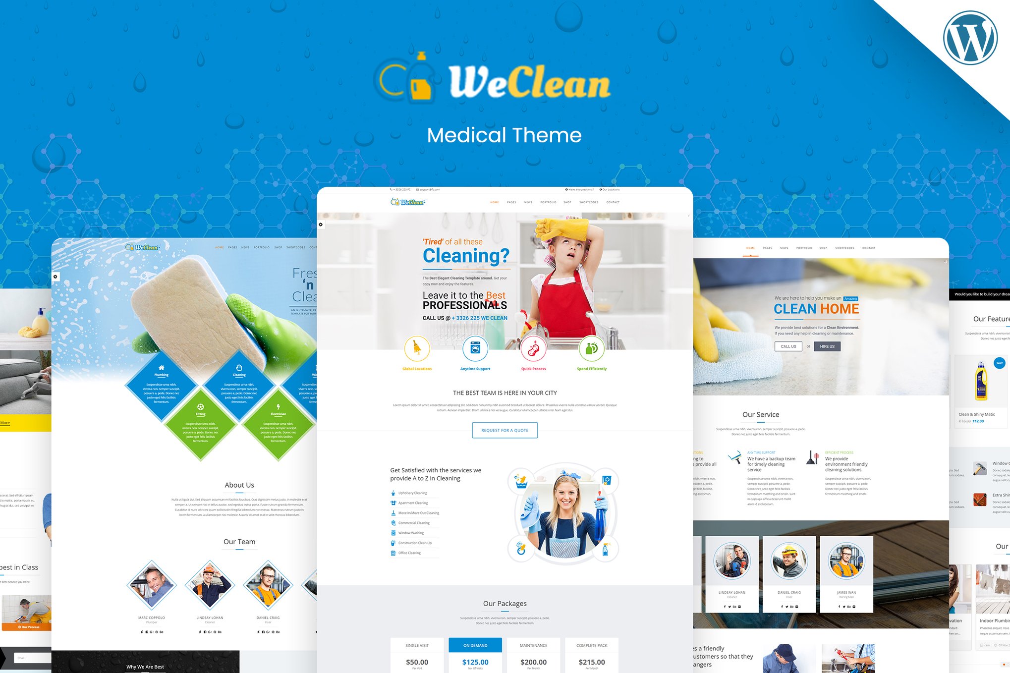 We Clean - Cleaning WordPress theme cover image