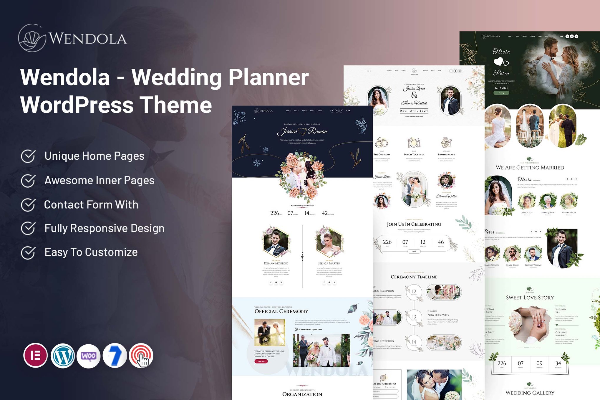 Wendola - Wedding WordPress Theme theme cover image
