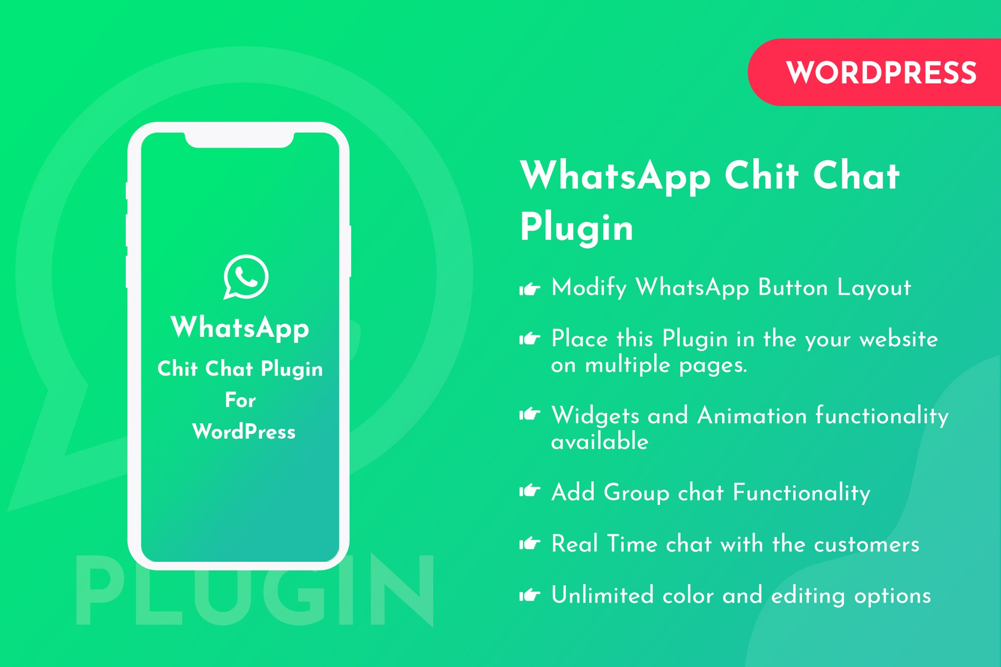 WhatsApp Chit Chat Plugin For WordPress plugin cover image