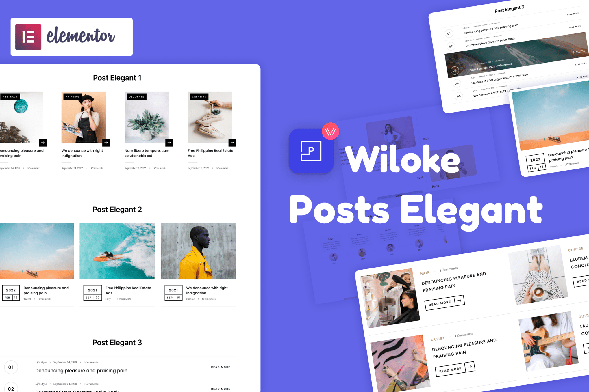 Wiloke Blog Post Elegant for Elementor plugin cover image