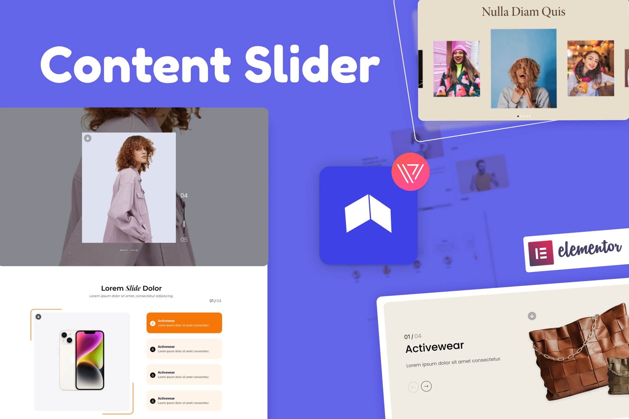 Wiloke Content Slider for Elementor plugin cover image