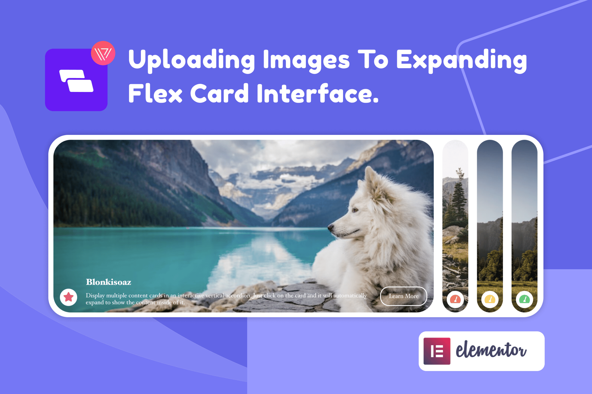 Wiloke Expanding Flex Cards Elementor Addon plugin cover image