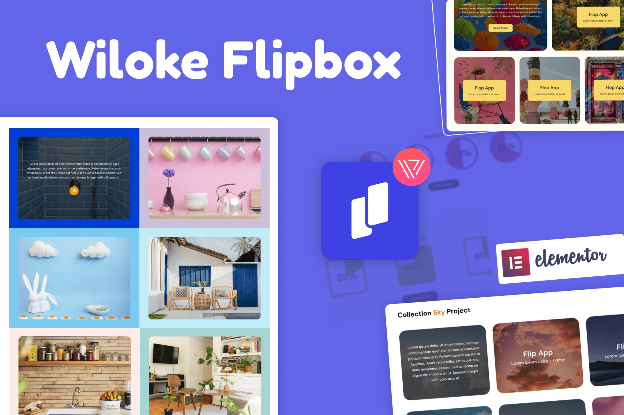 Wiloke Flipbox for Elementor plugin cover image