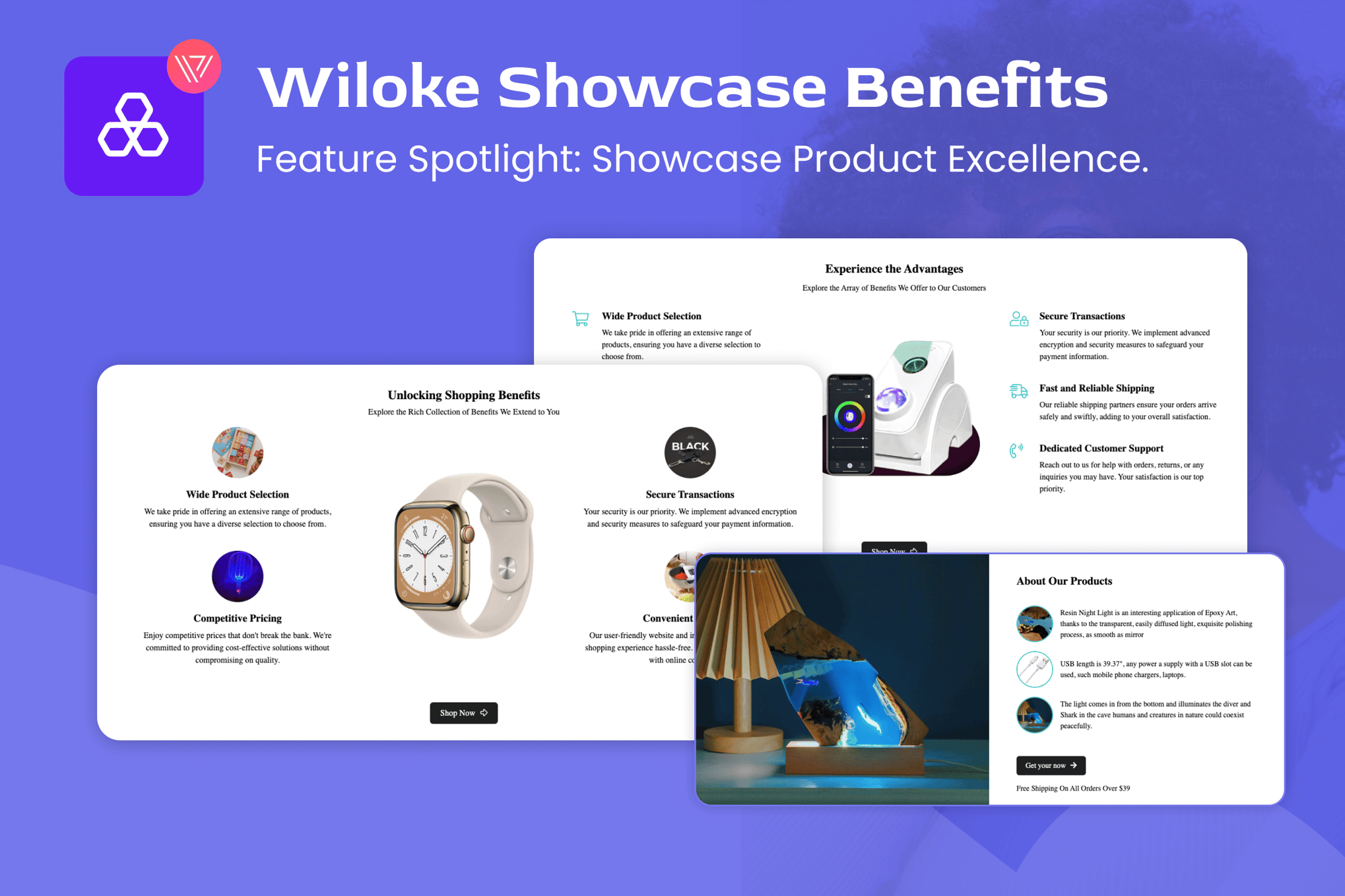 Wiloke Showcase Benefits Addon for Elementor plugin cover image