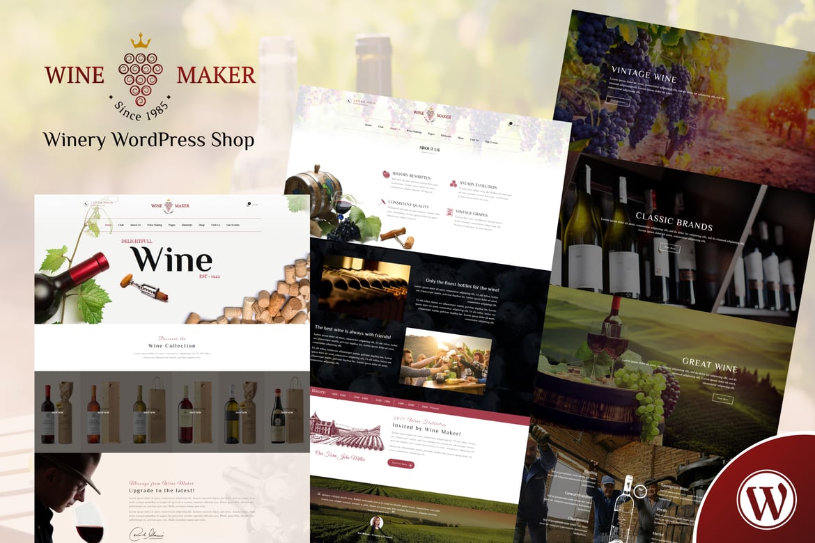 Wine Maker – Winery WordPress Shop theme cover image