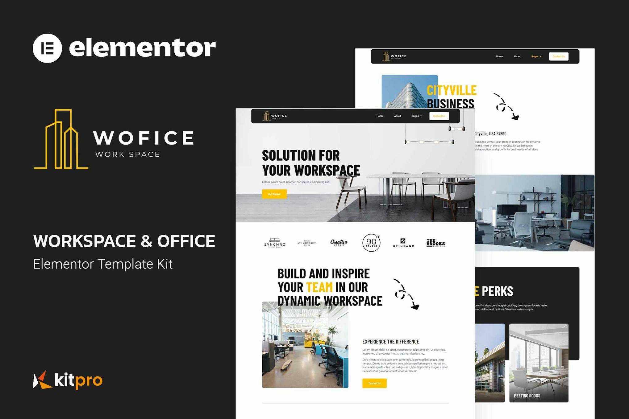 Wofice - Workspace & Office Elementor Template Kit template kit cover image