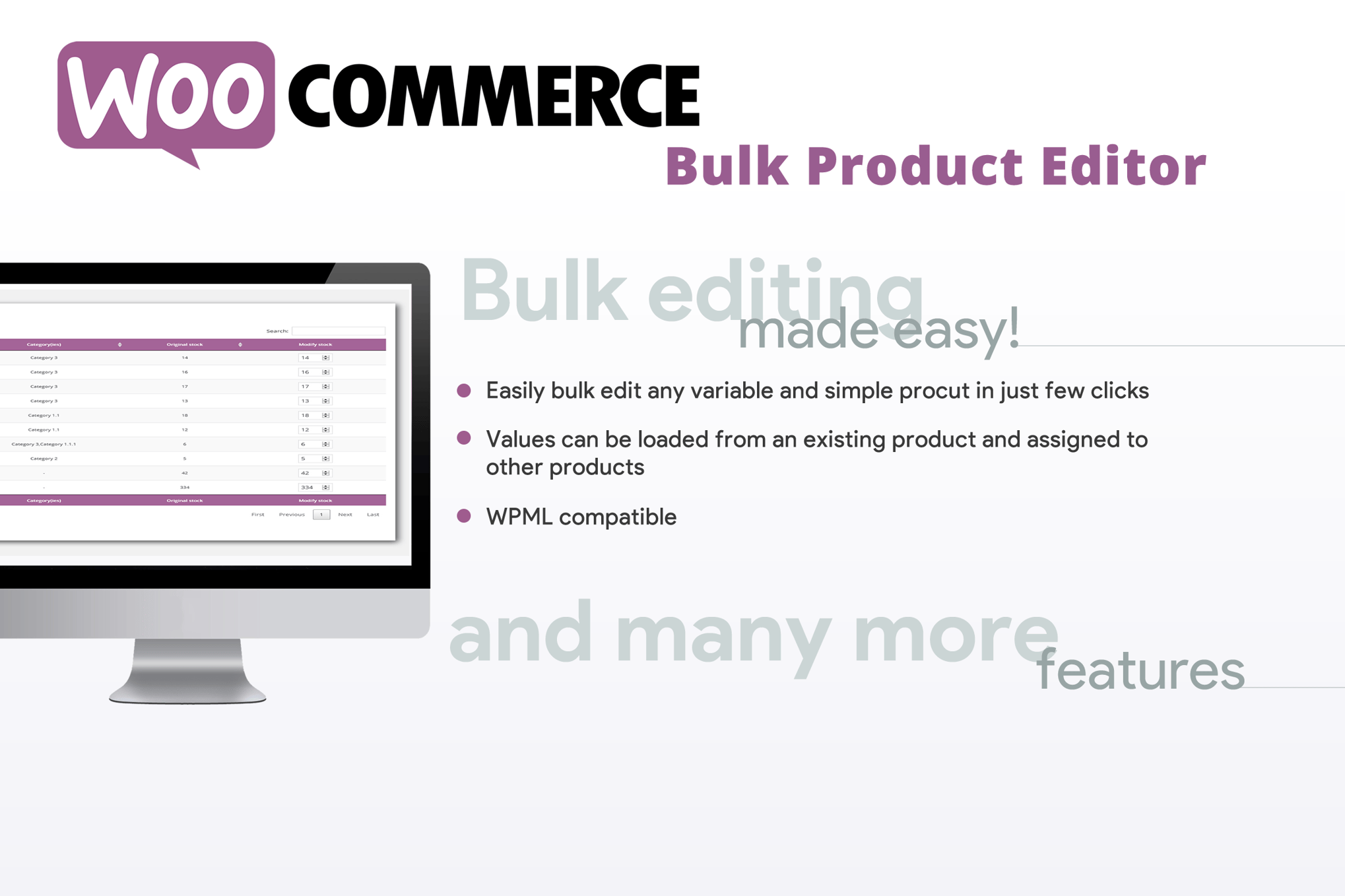 WooCommerce Bulk Product Editor plugin cover image