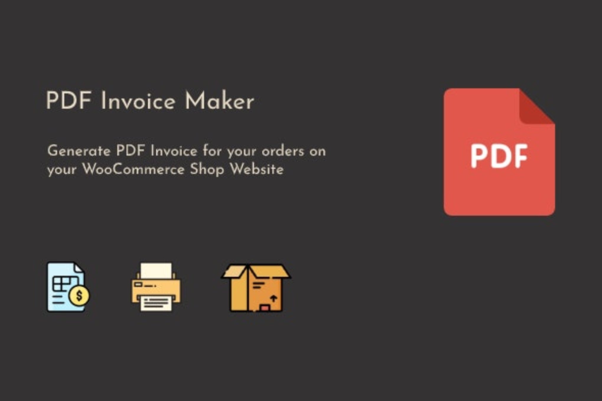 WooCommerce PDF Invoice Maker plugin cover image
