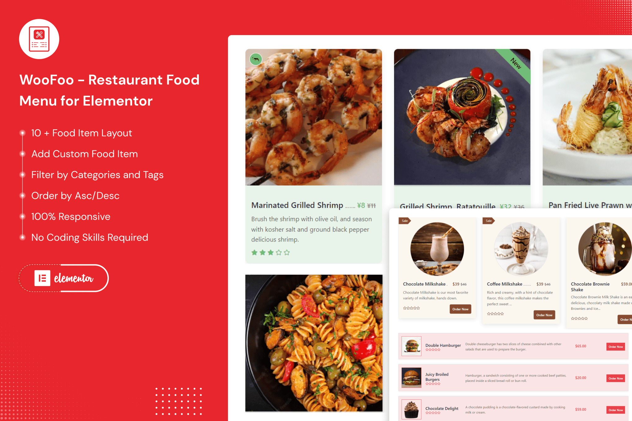 WooFoo – Restaurant Food Menu for Elementor plugin cover image