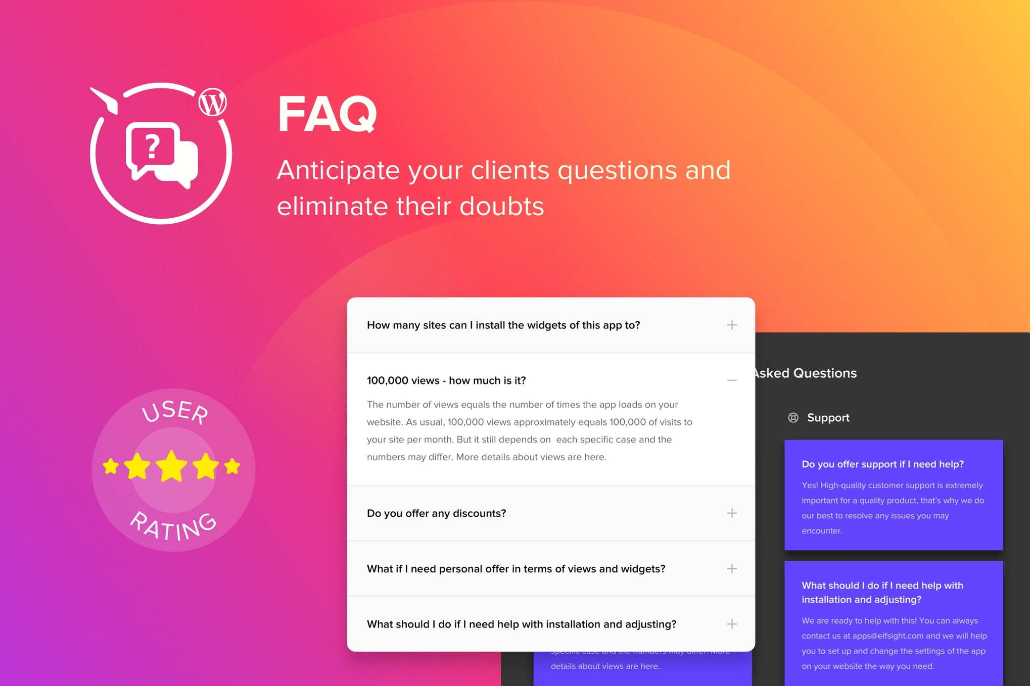WordPress Accordion FAQ Plugin plugin cover image