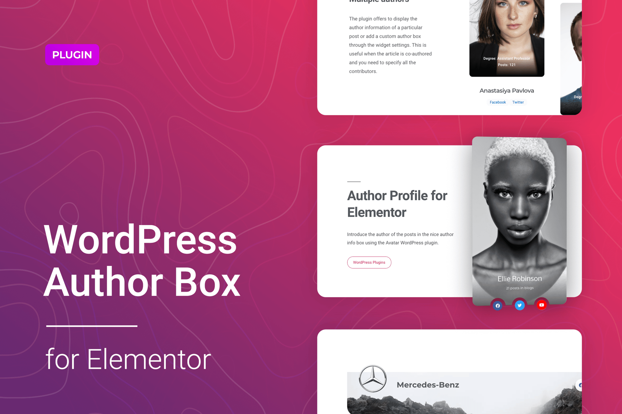 WordPress Author Box for Elementor plugin cover image
