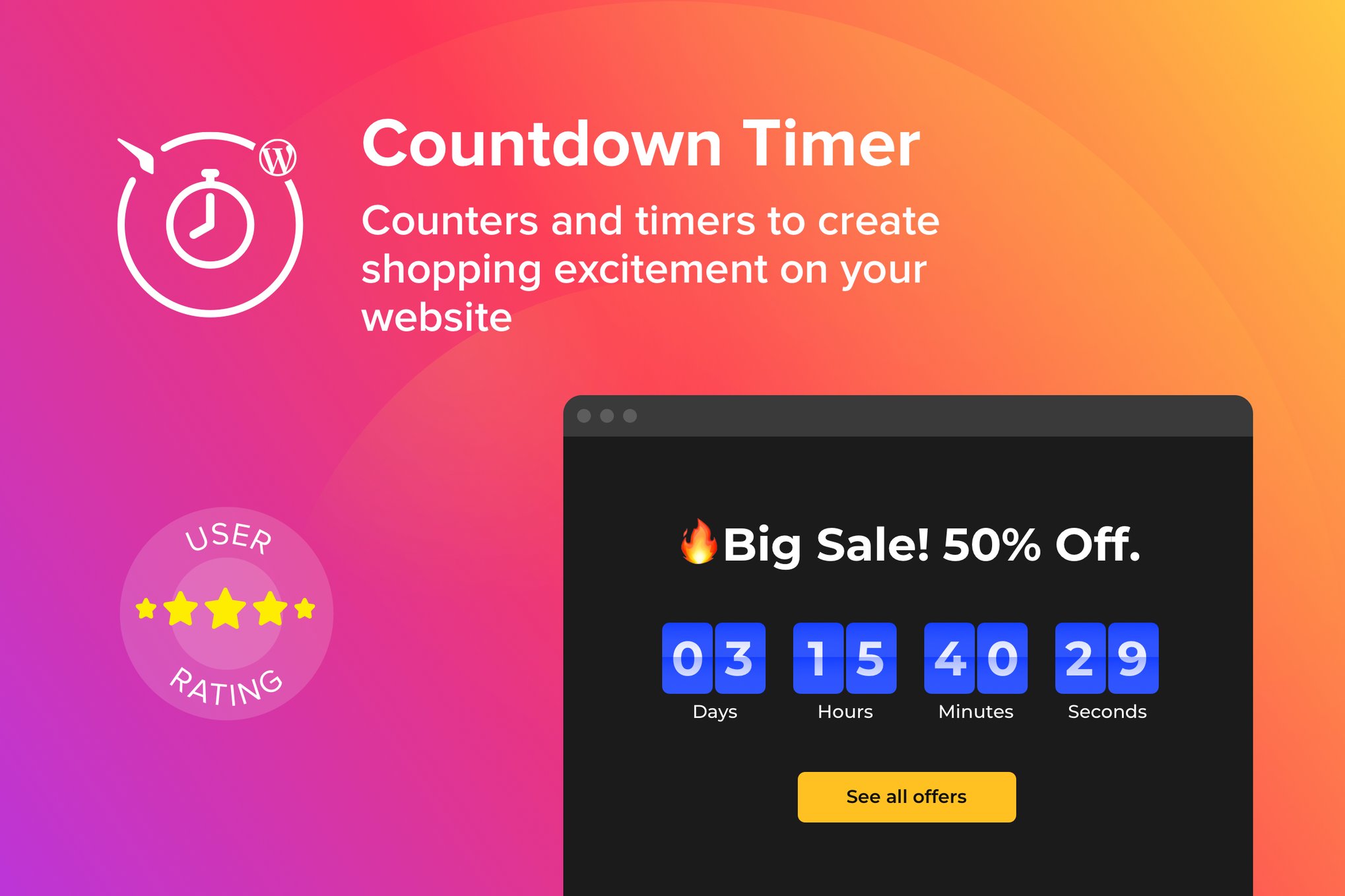 WordPress Countdown Timer Plugin plugin cover image