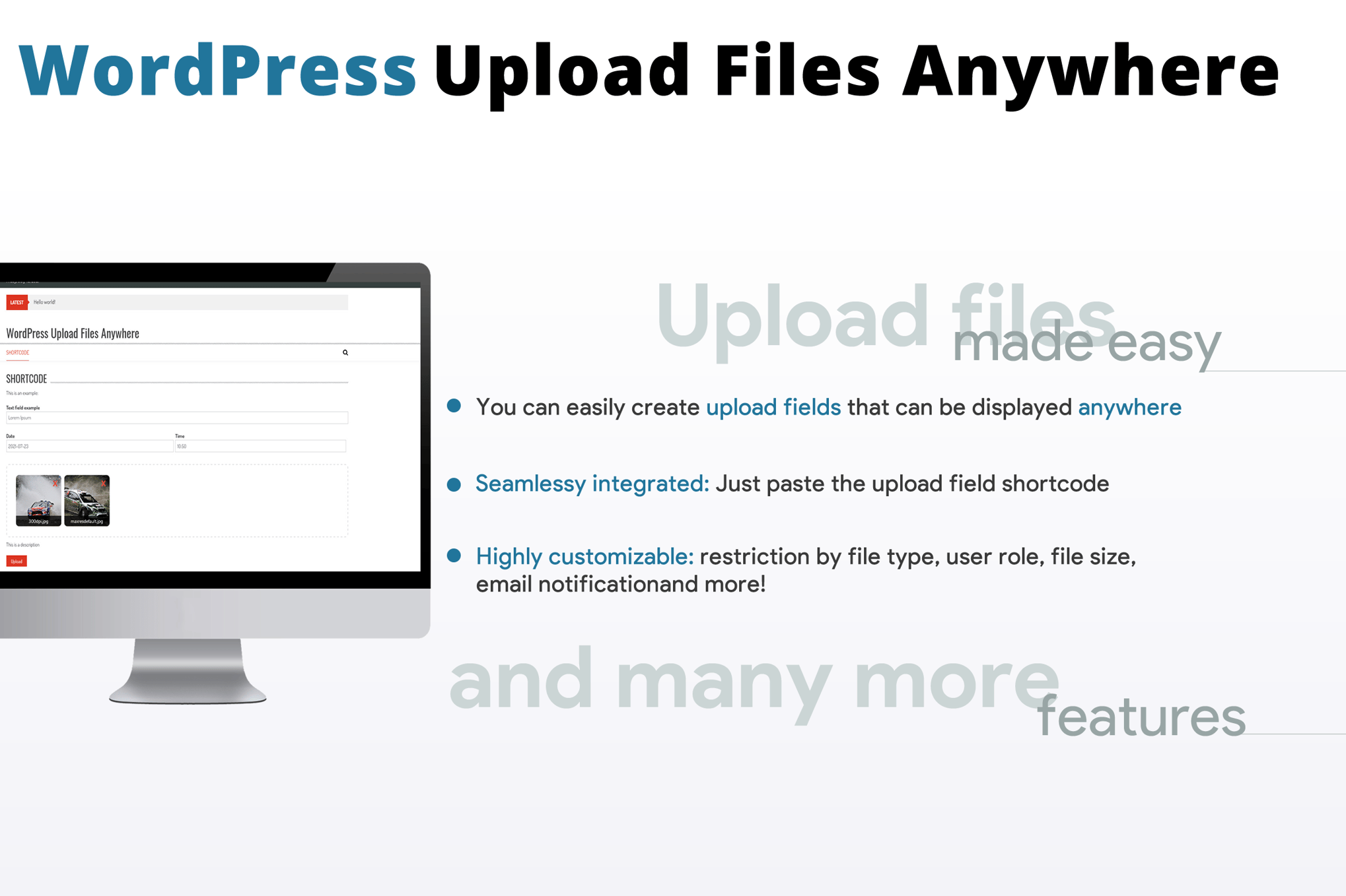 WordPress Upload Files Anywhere plugin cover image