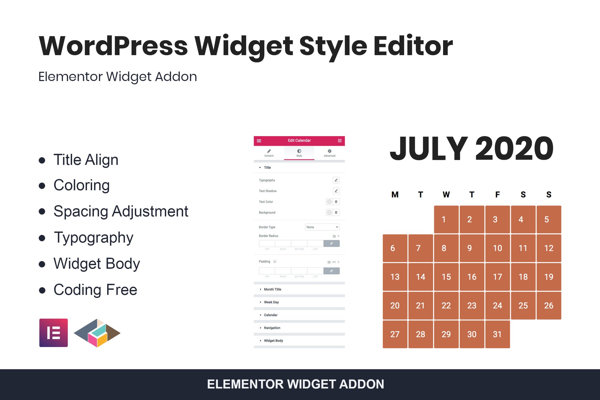 WordPress Widget Style Editor Elementor Addon plugin cover image