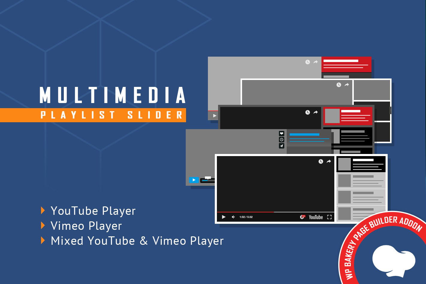 WPBakery Addon – Multimedia Playlist Slider plugin cover image