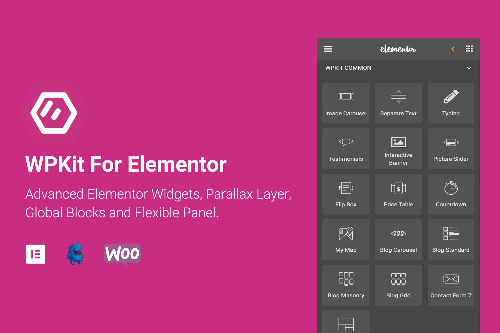 WPKit For Elementor - Advanced Widgets & Addon plugin cover image