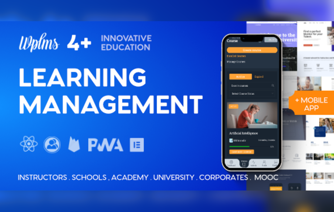 WPLMS Learning Management System for WordPress, WordPress LMS theme cover image