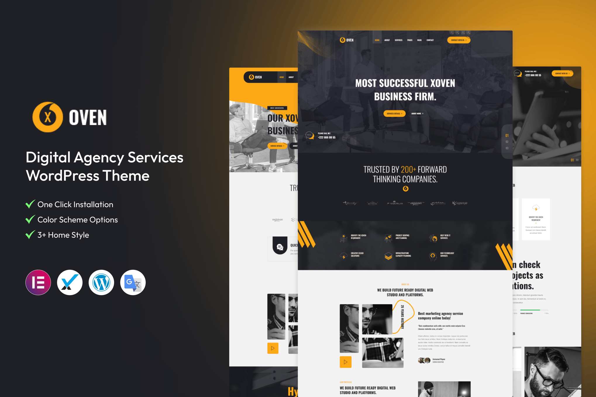 Xoven - Digital Agency Services WordPress Theme theme cover image