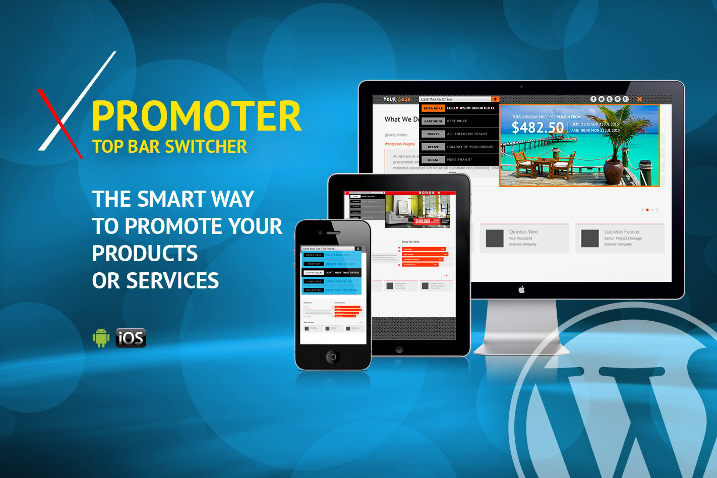 xPromoter - Top Bar Switcher Responsive WordPress plugin cover image