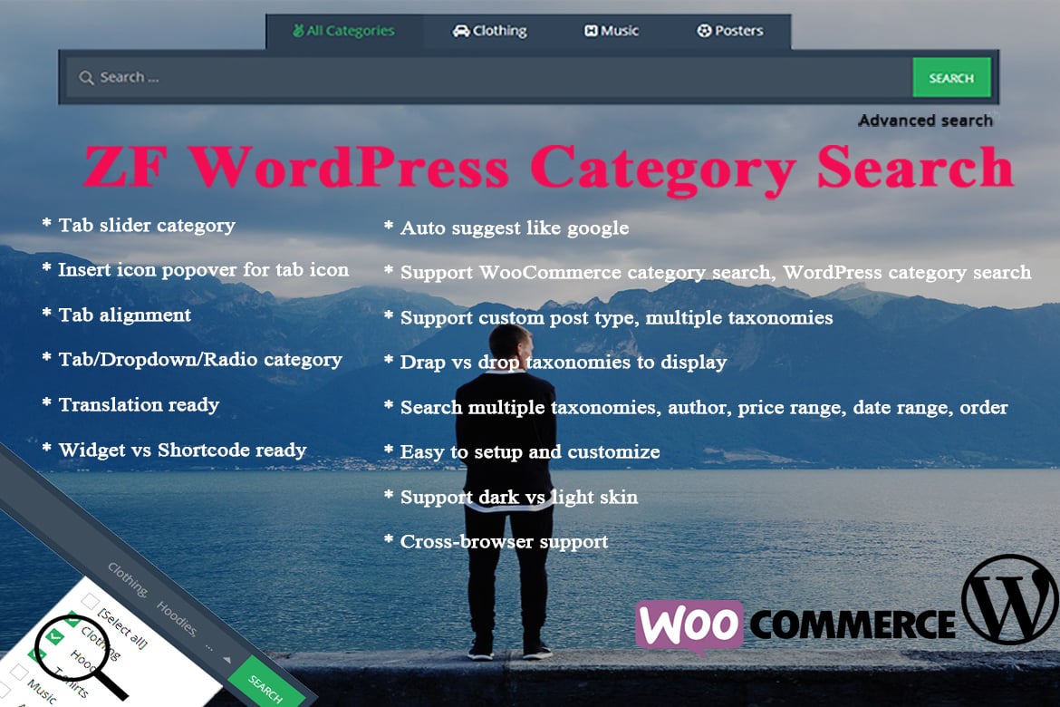 ZF WordPress Category Search plugin cover image